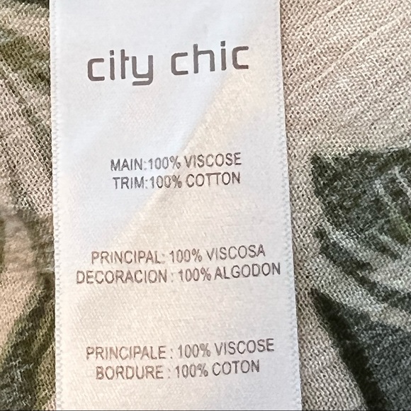 NWT City Chic Floral Maui Dress Cold Shoulder Plus Sz S/16 - Picture 8 of 8